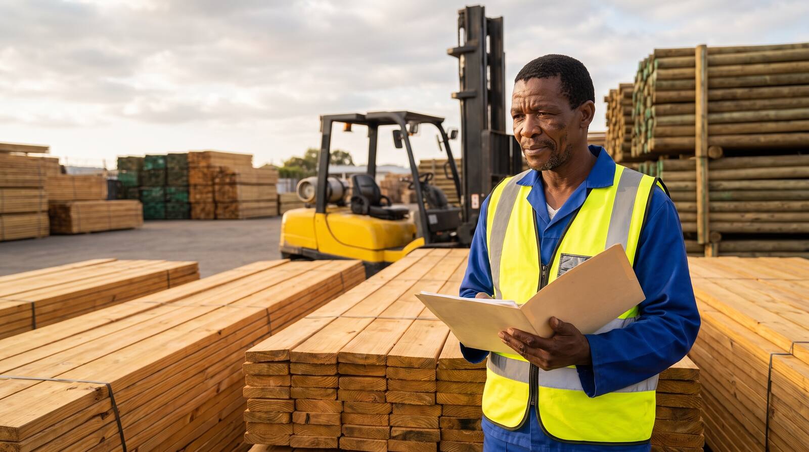 A South African business owner at work.
