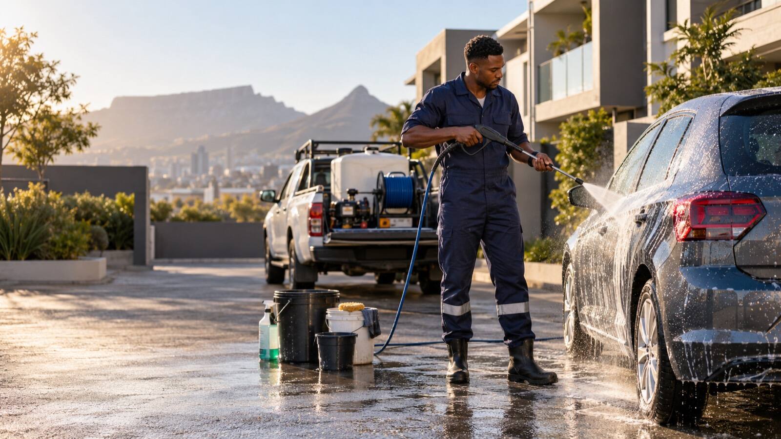 A South African business owner at work.