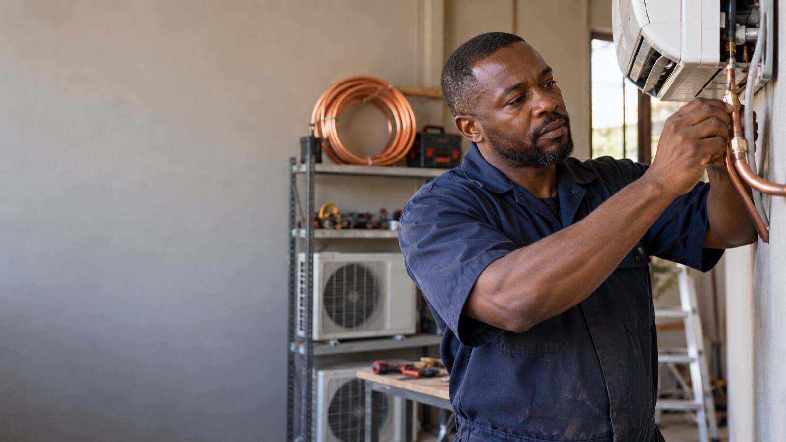 A South African business owner at work.