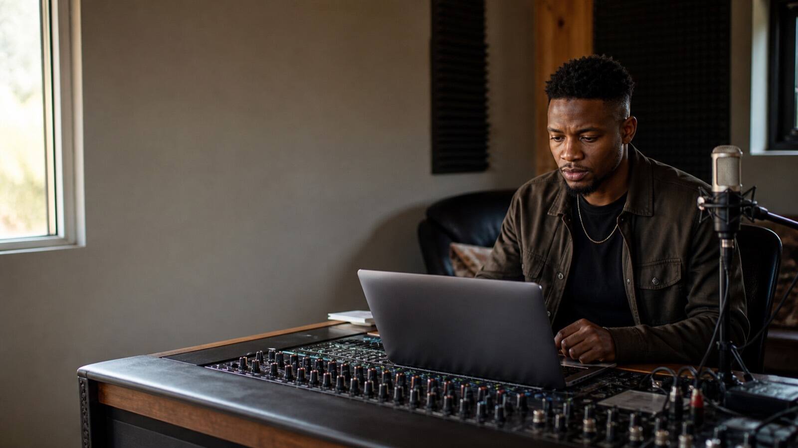 A South African business owner at work.