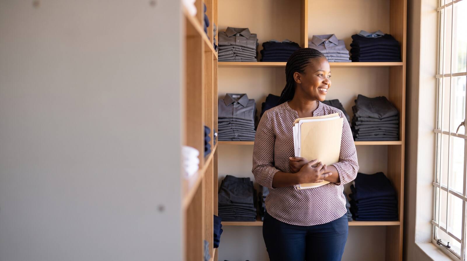 A South African business owner at work.