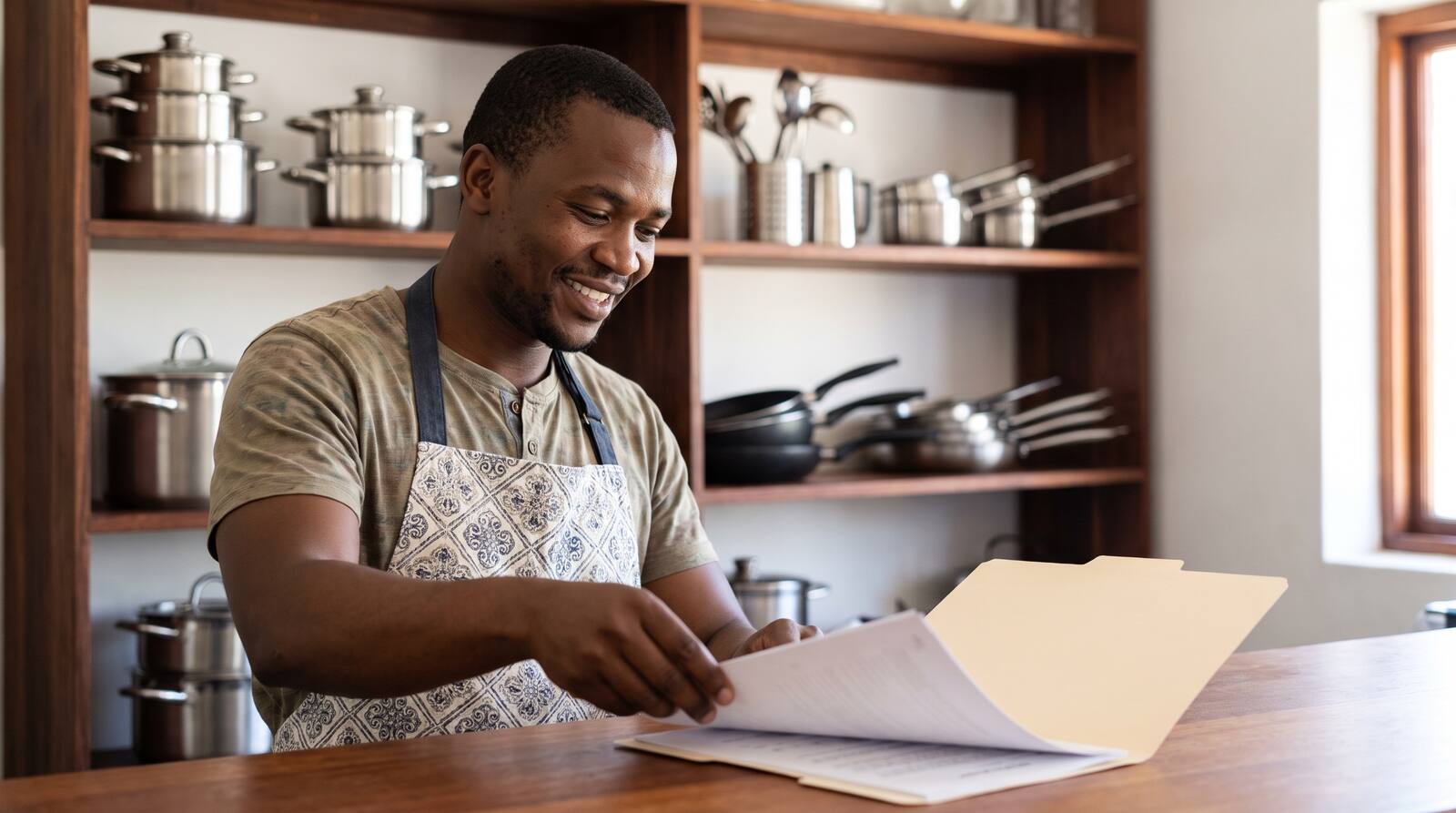 A South African business owner at work.