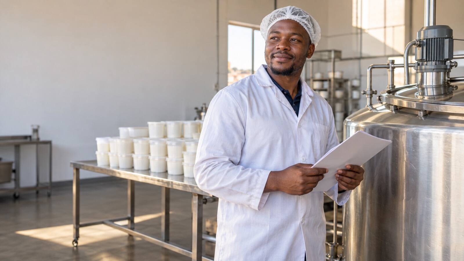 A South African business owner at work.