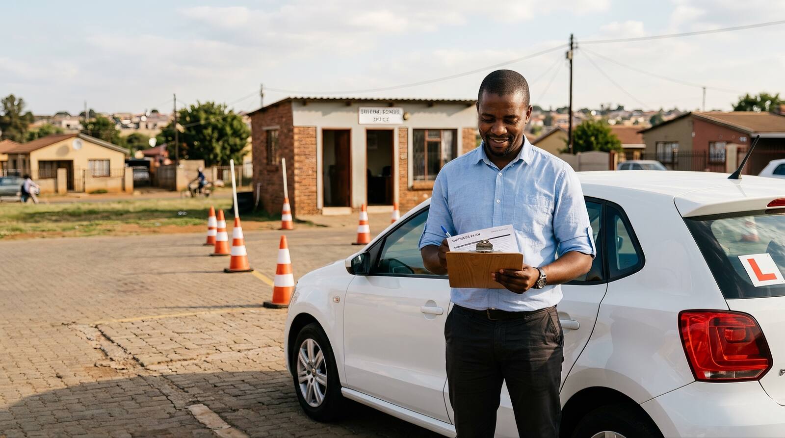 A South African business owner at work.