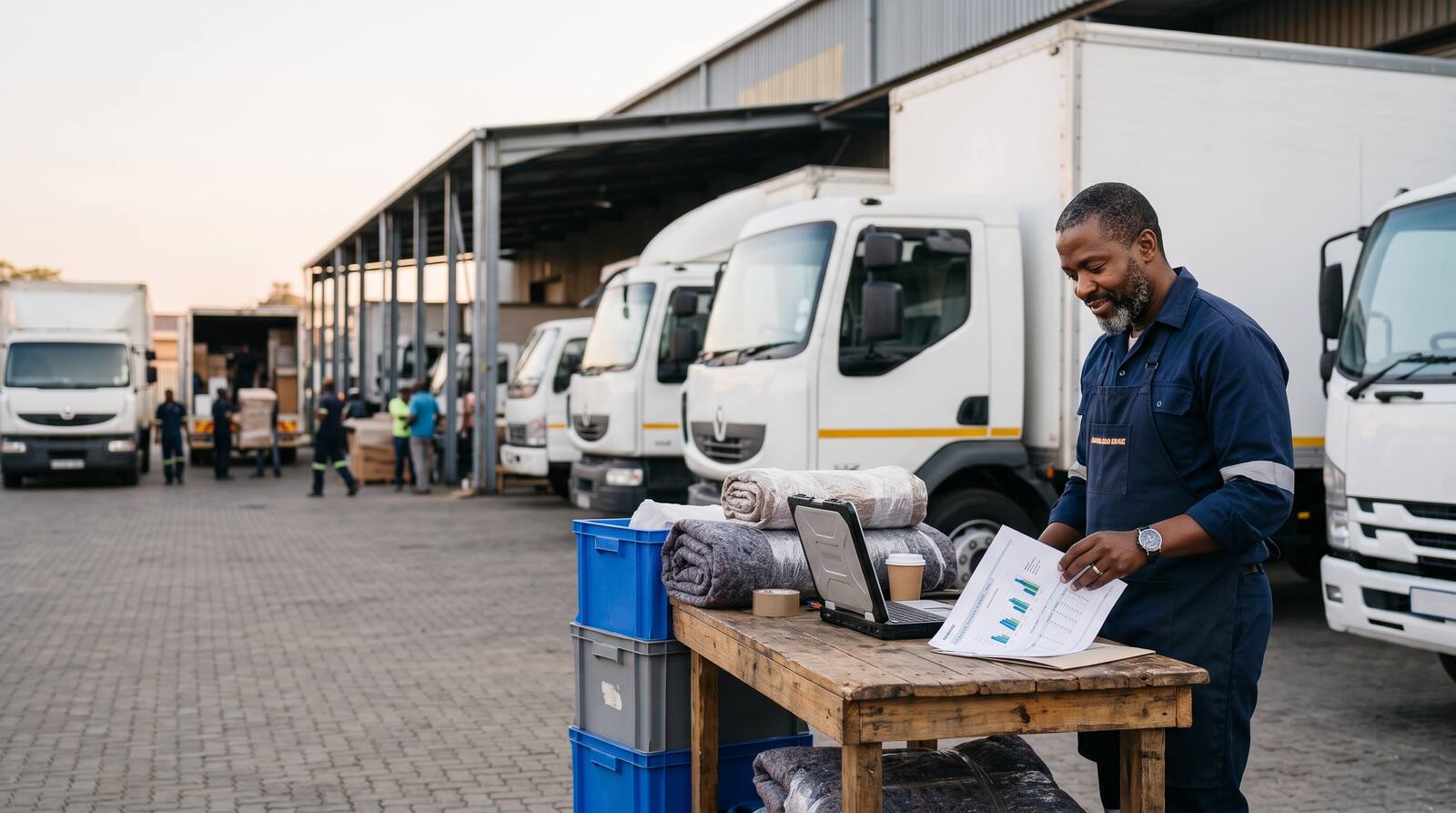 A South African business owner at work.