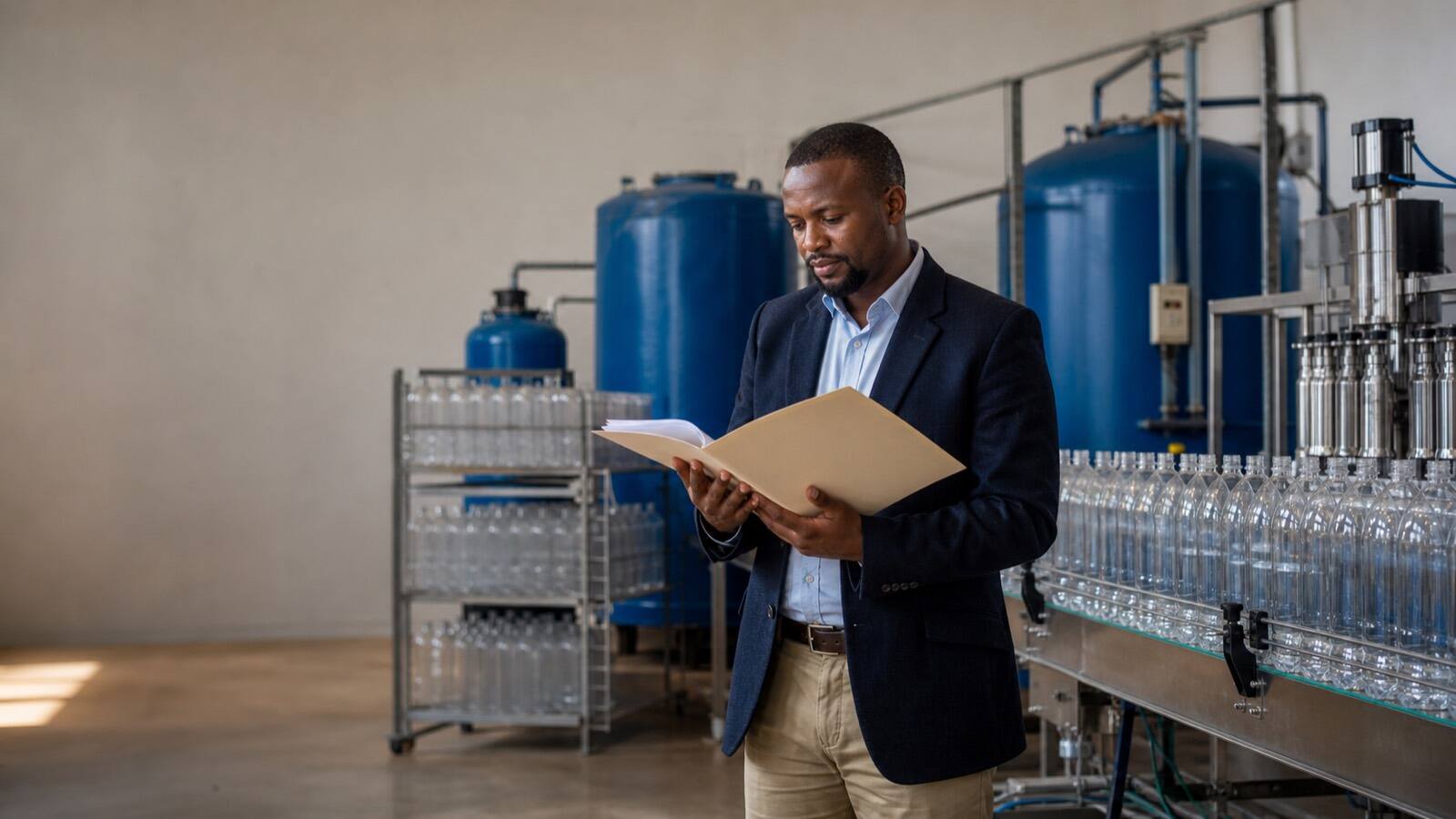 A South African business owner at work.