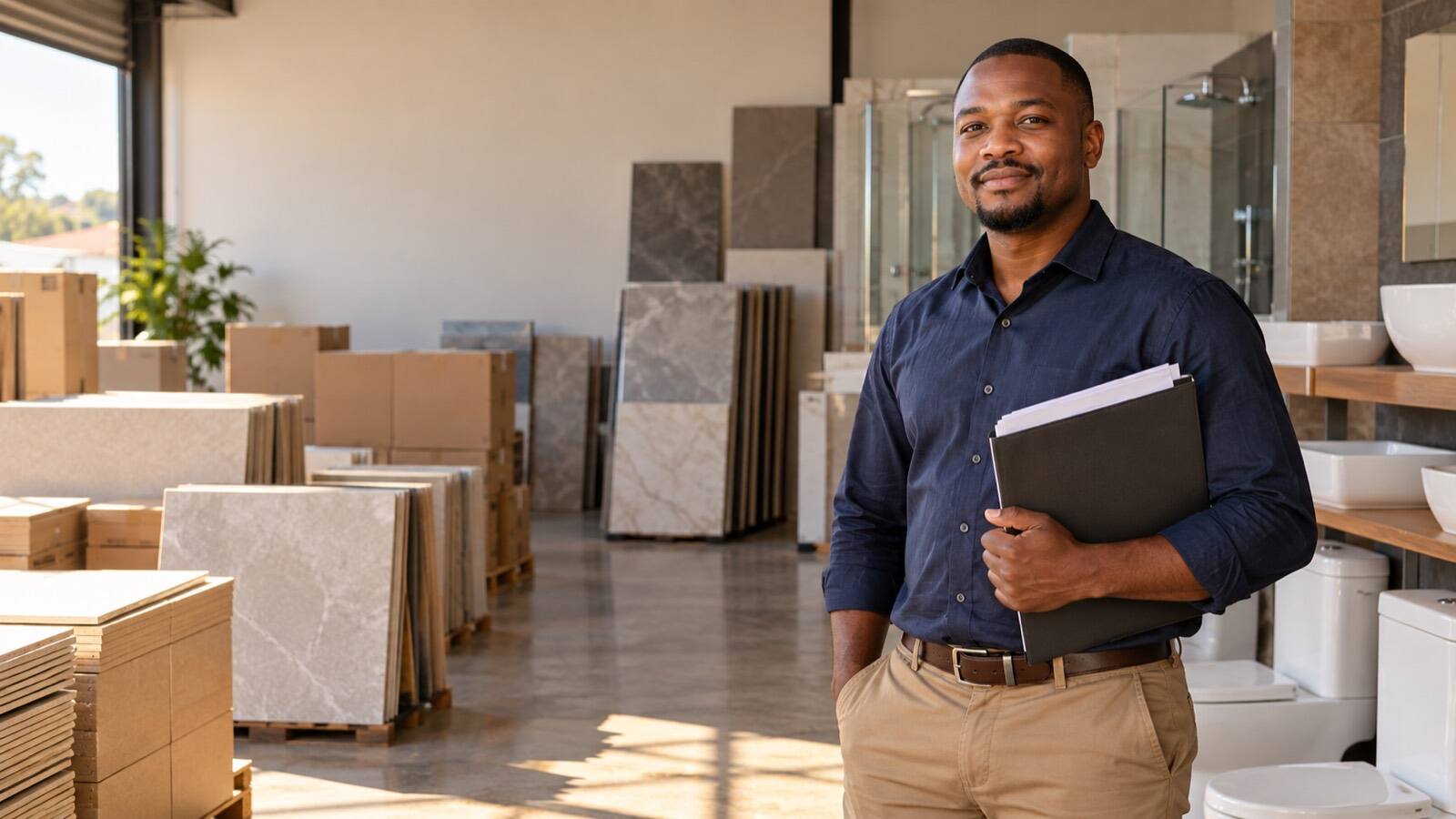 A South African business owner at work.