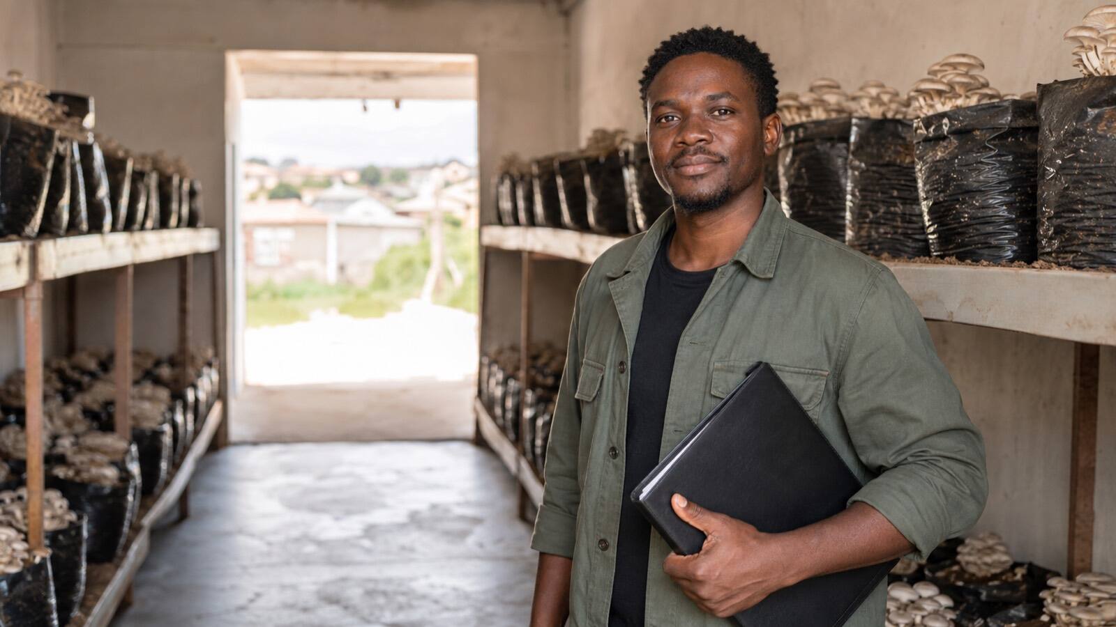 A South African business owner at work.