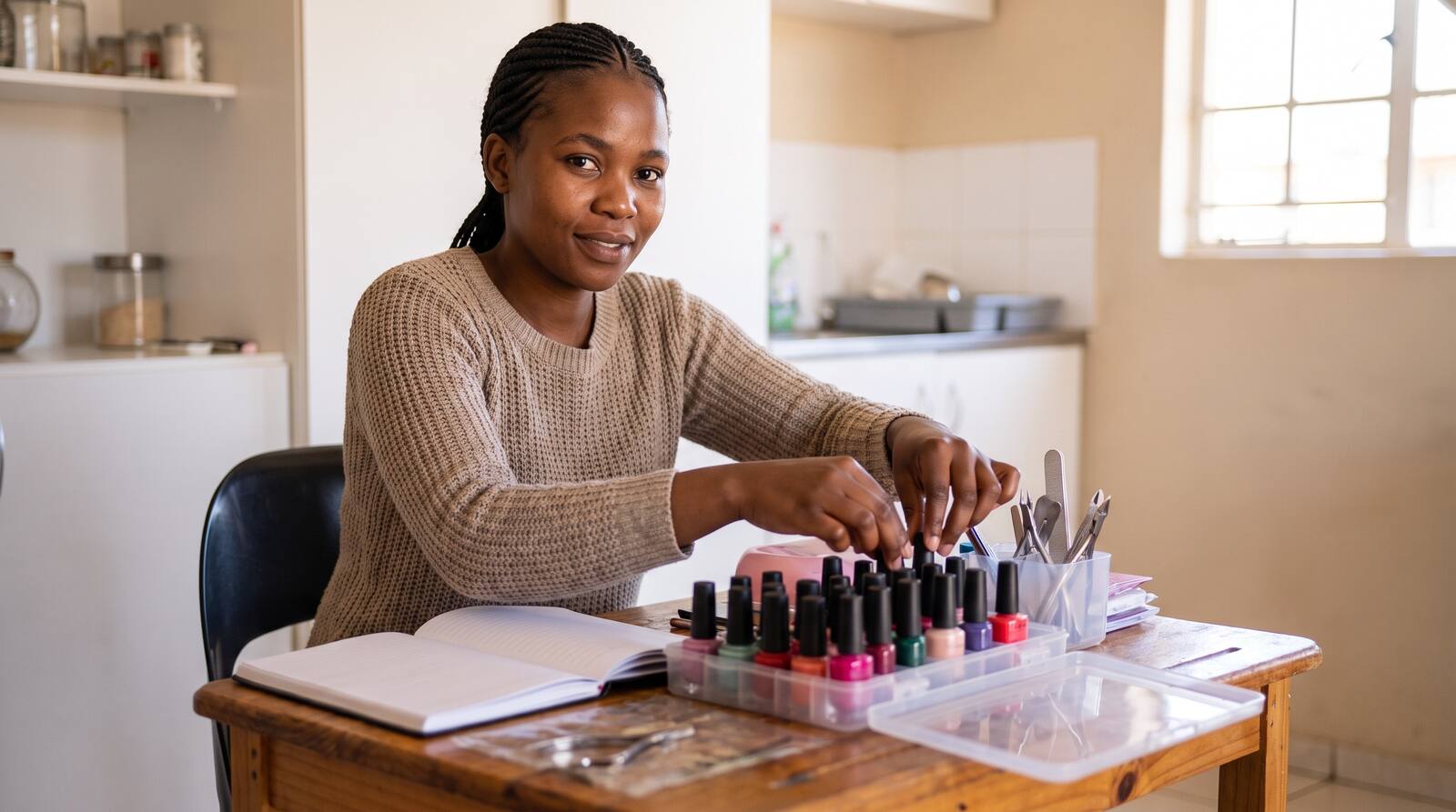 A South African business owner at work.
