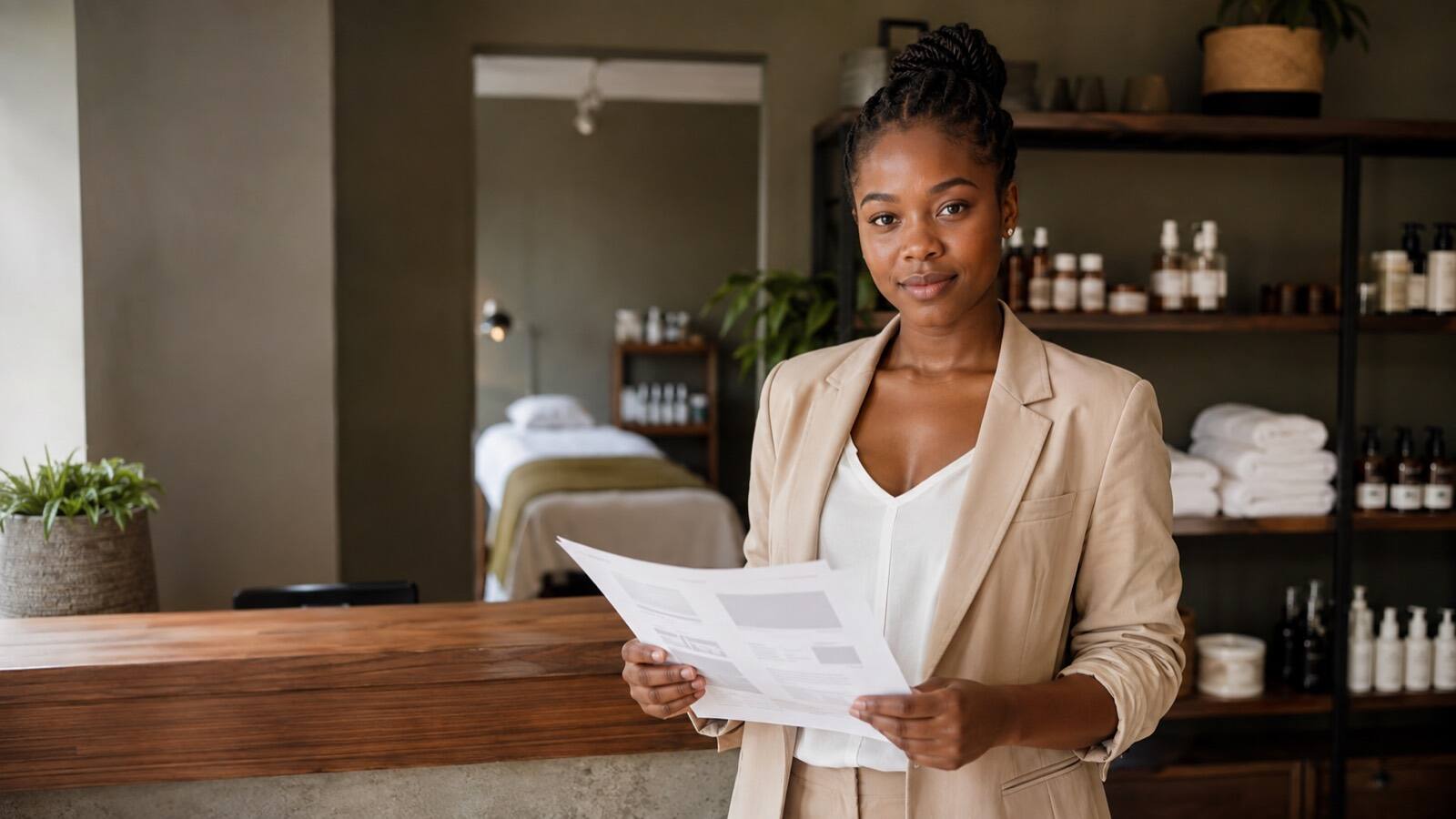 A South African business owner at work.