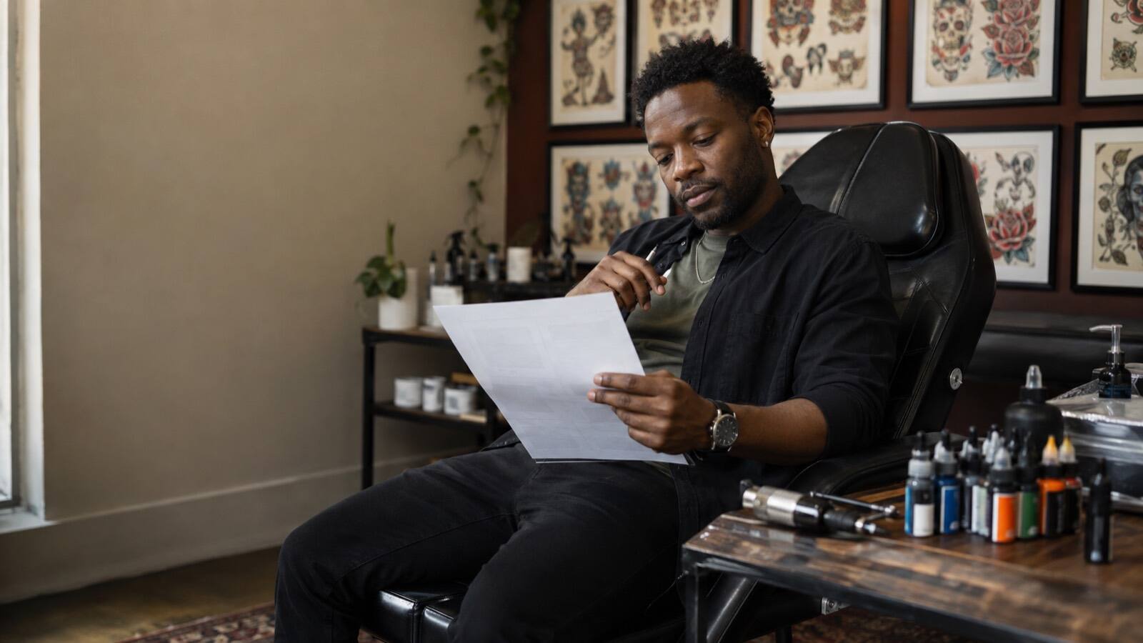 A South African business owner at work.