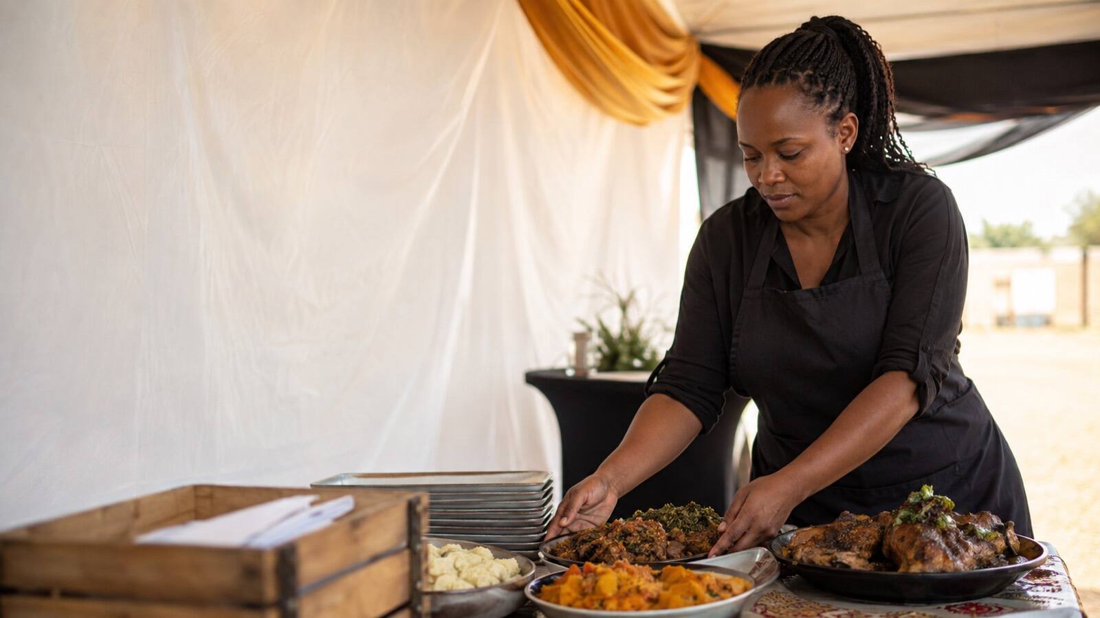 A South African business owner at work.