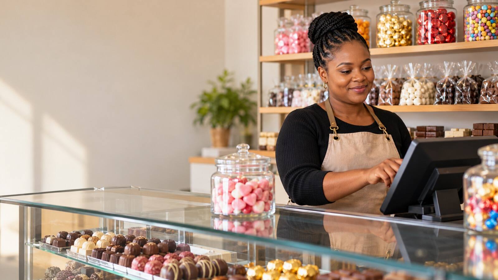 A South African business owner at work.