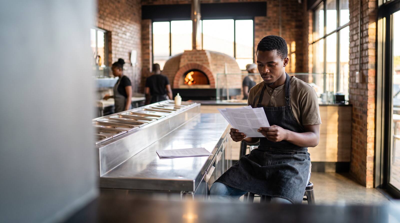 A South African business owner at work.