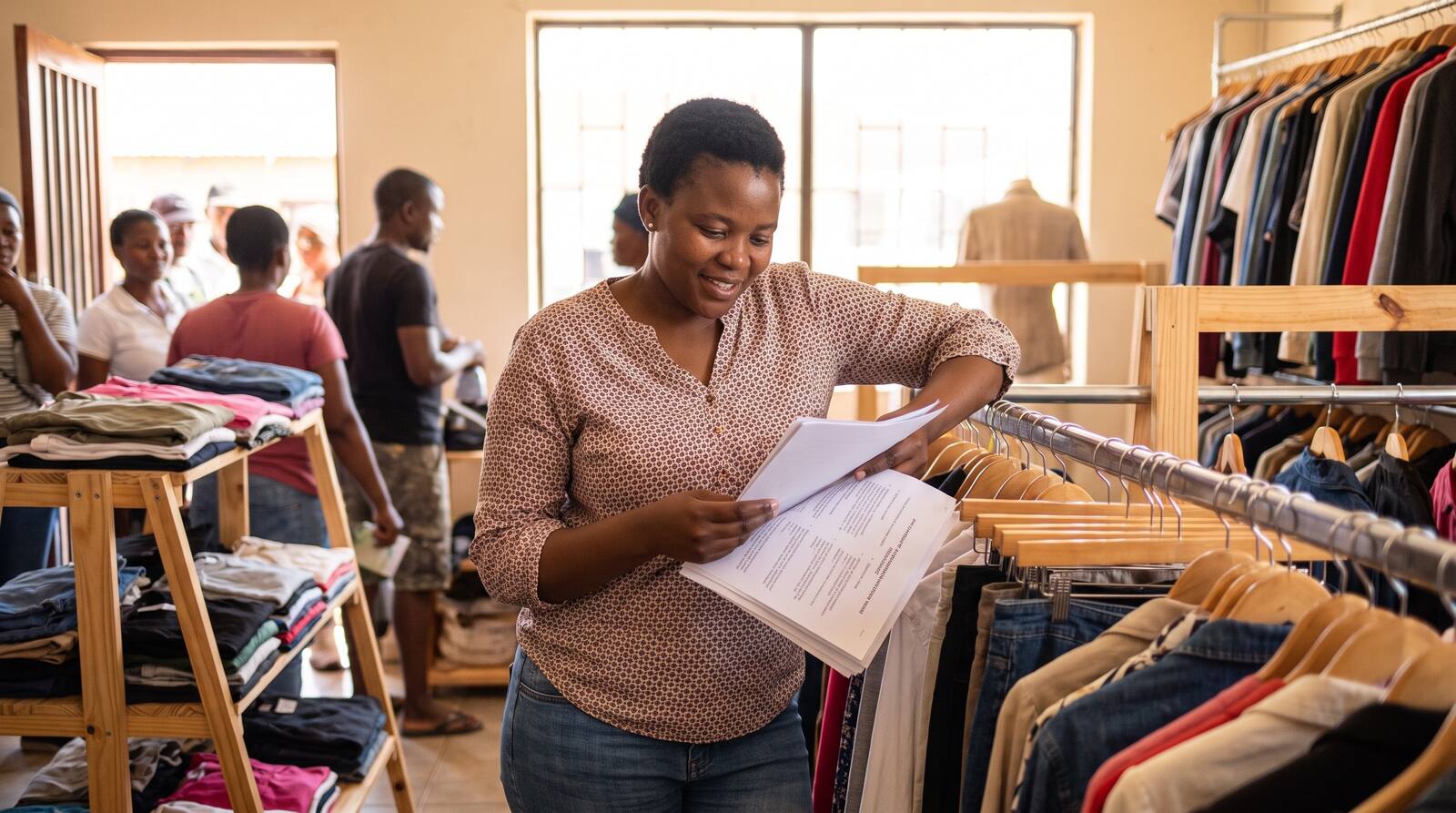 A South African business owner at work.