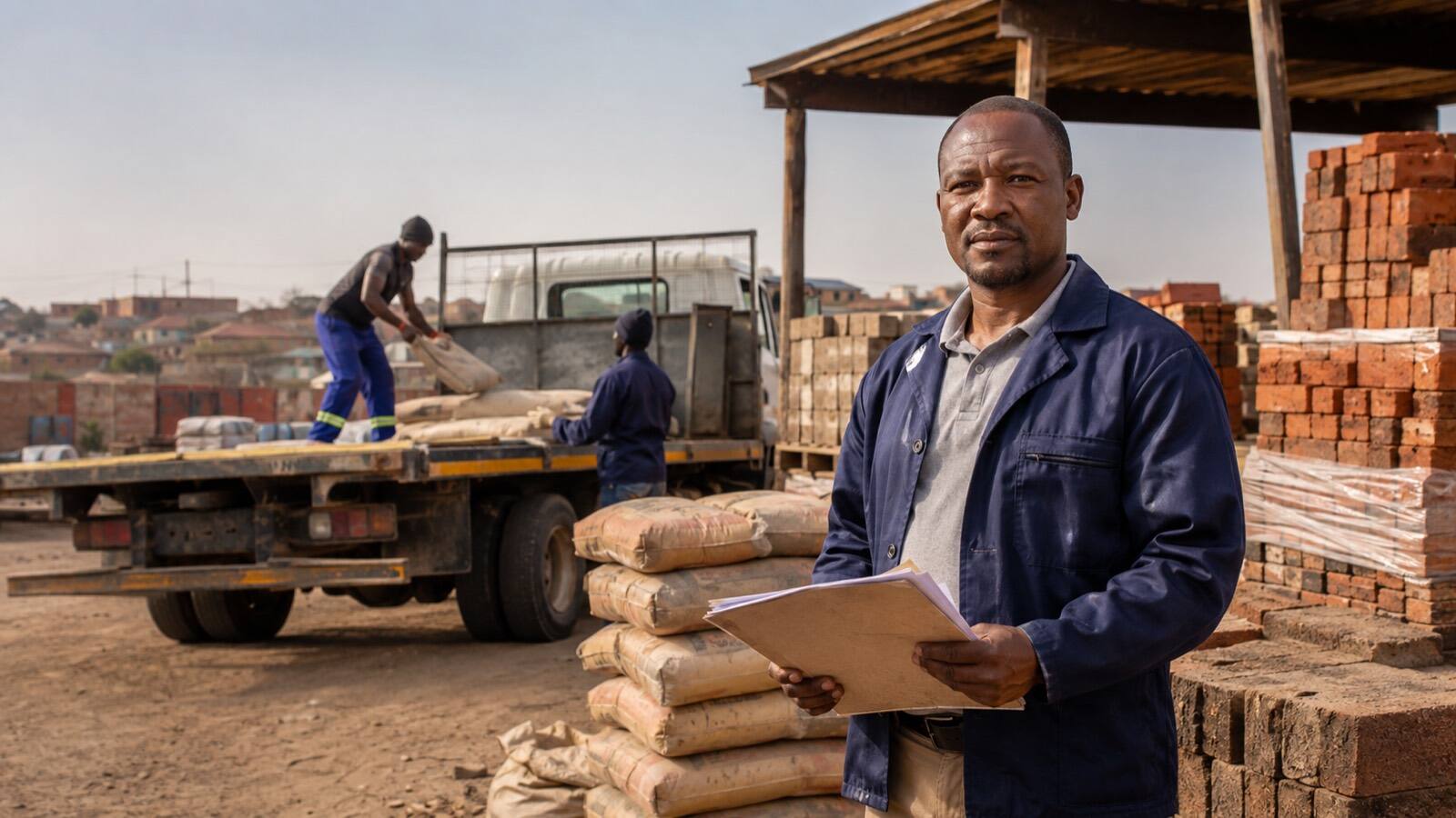 A South African business owner at work.