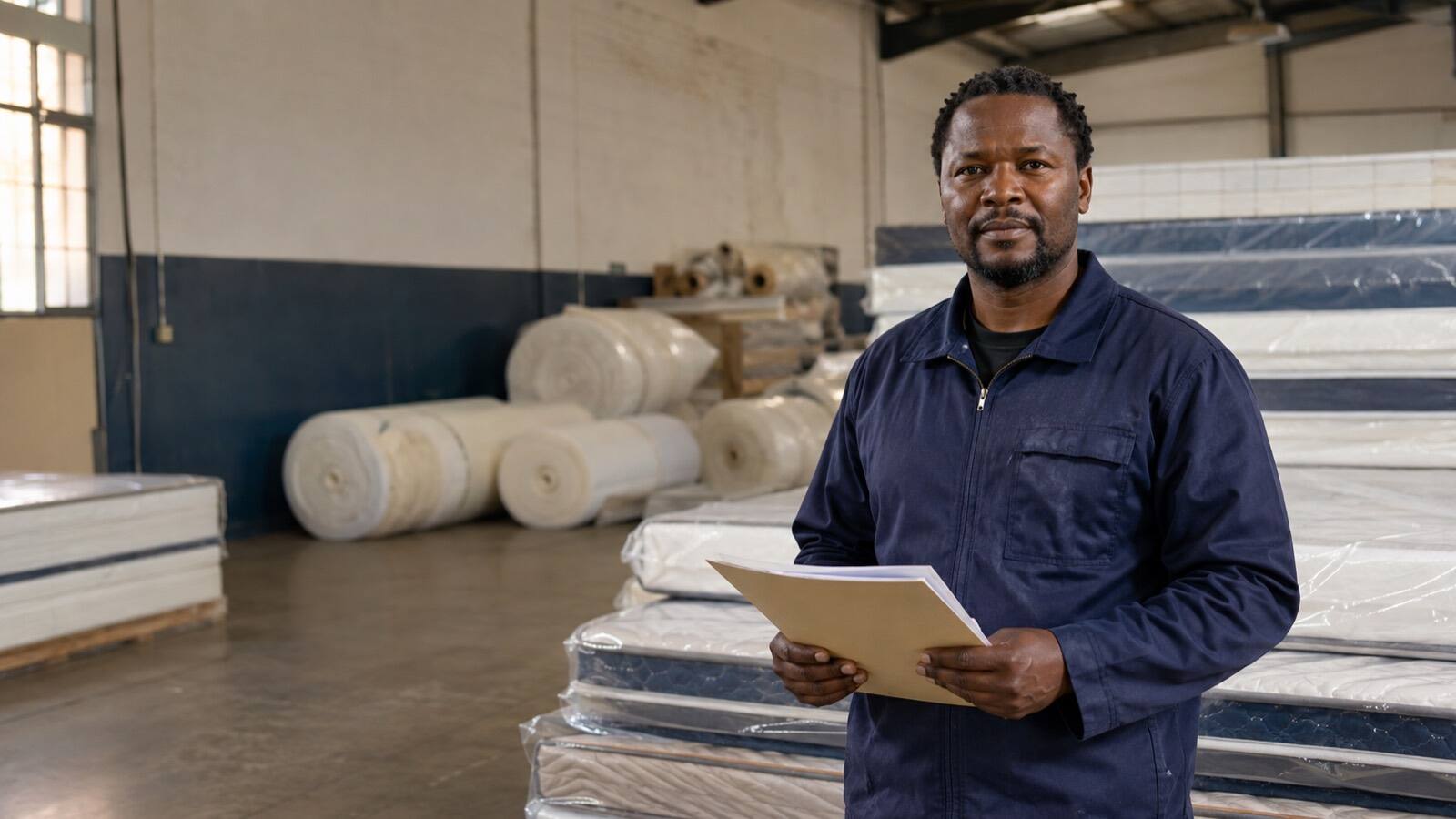 A South African business owner at work.