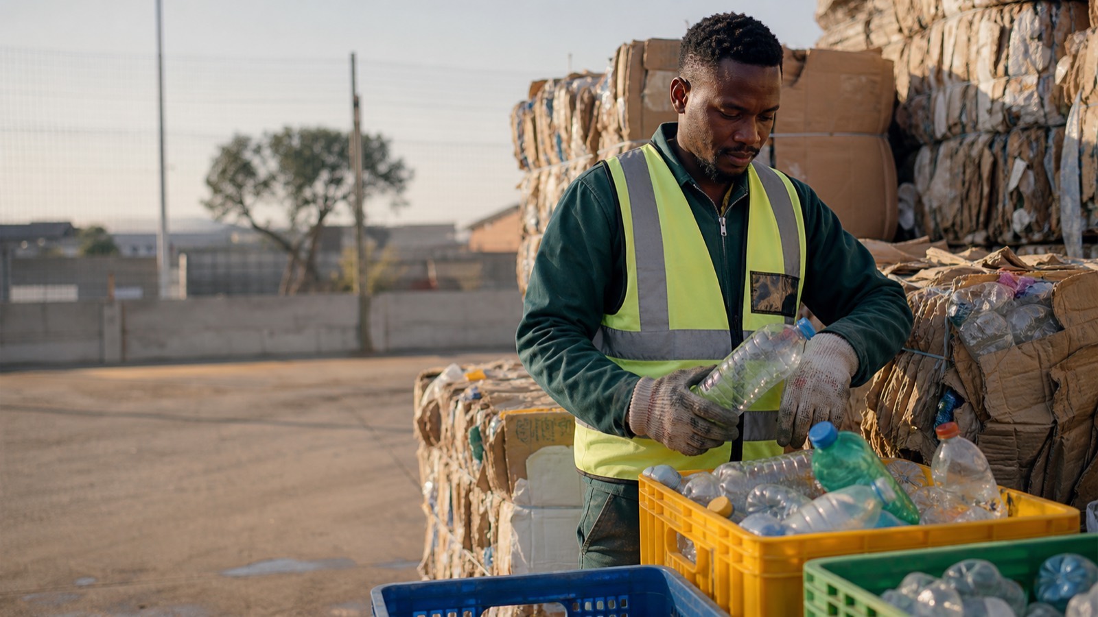 A South African business owner at work.