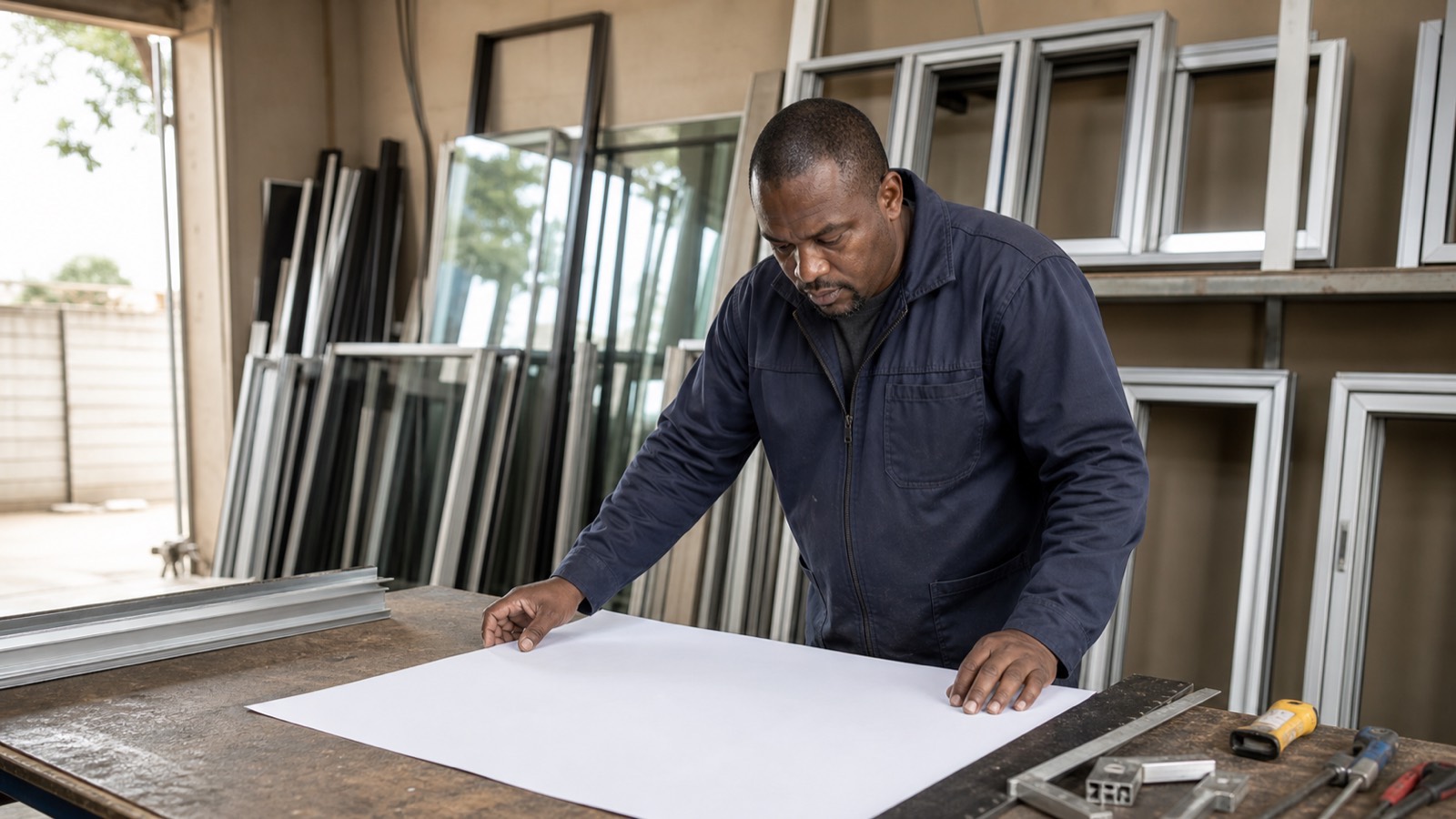 A South African business owner at work.