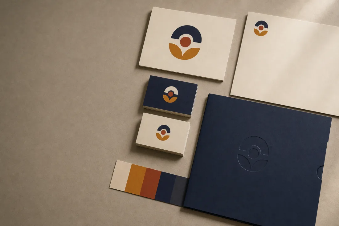 A finished KAGO brand identity pack for a South African business