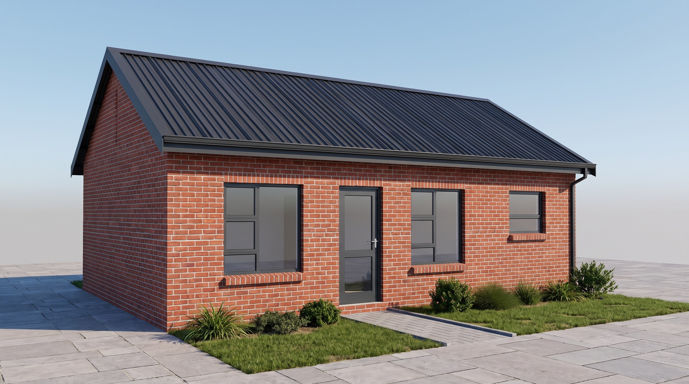 Indicative 3D render of the finished two-bed cottage
