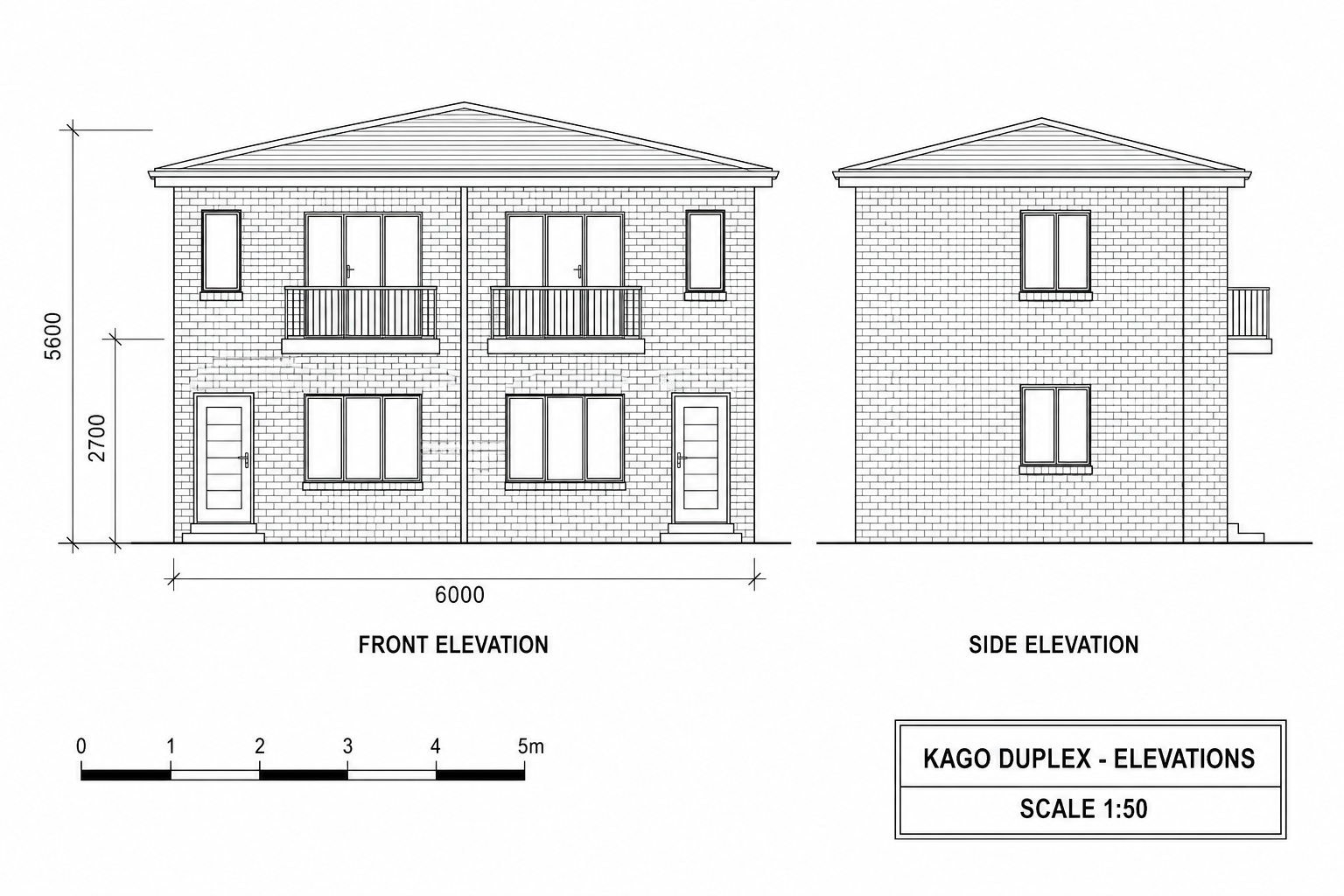 Duplex elevations