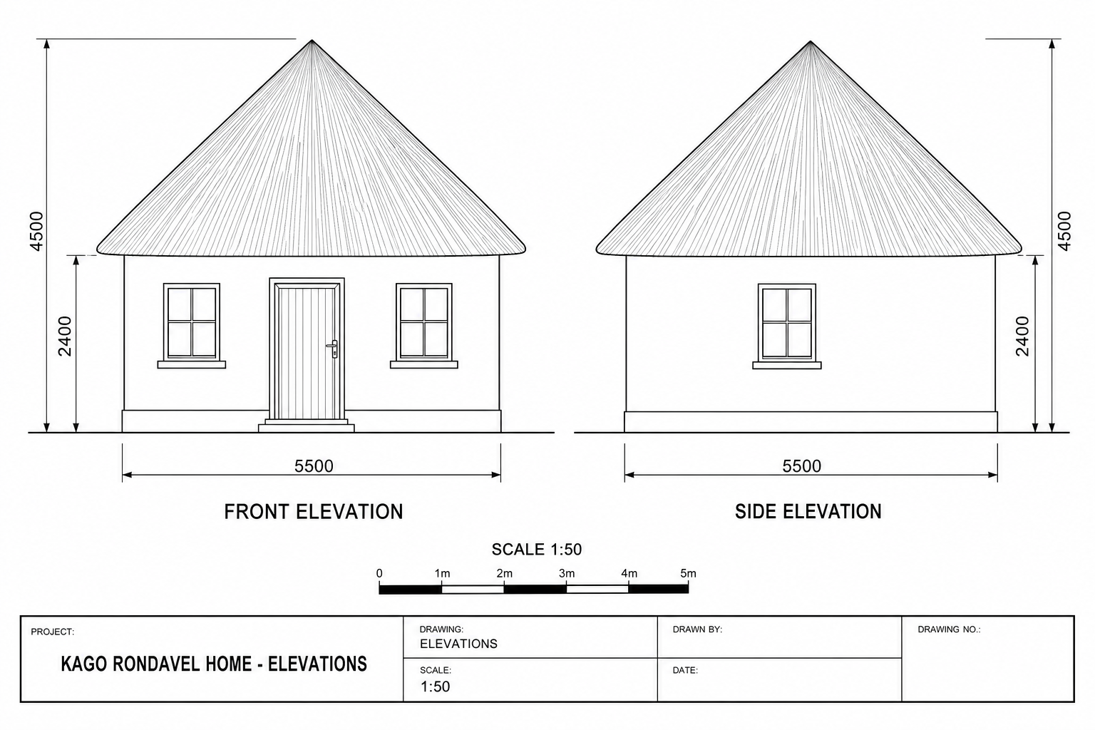 Rondavel Home elevations