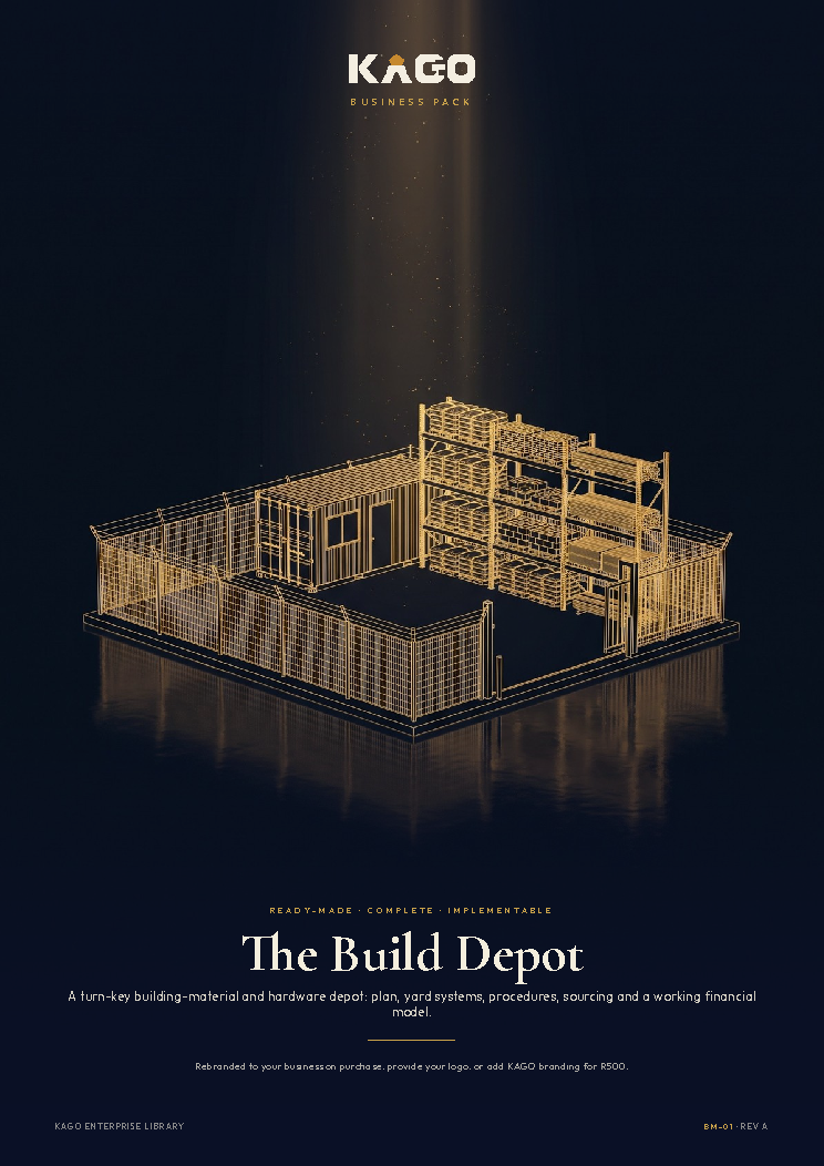 Building Material business plan cover page, The Build Depot