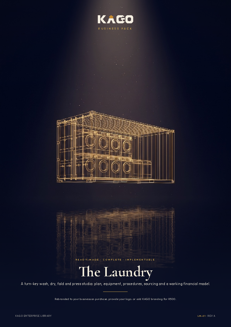 Laundromat business plan cover page, The Laundry