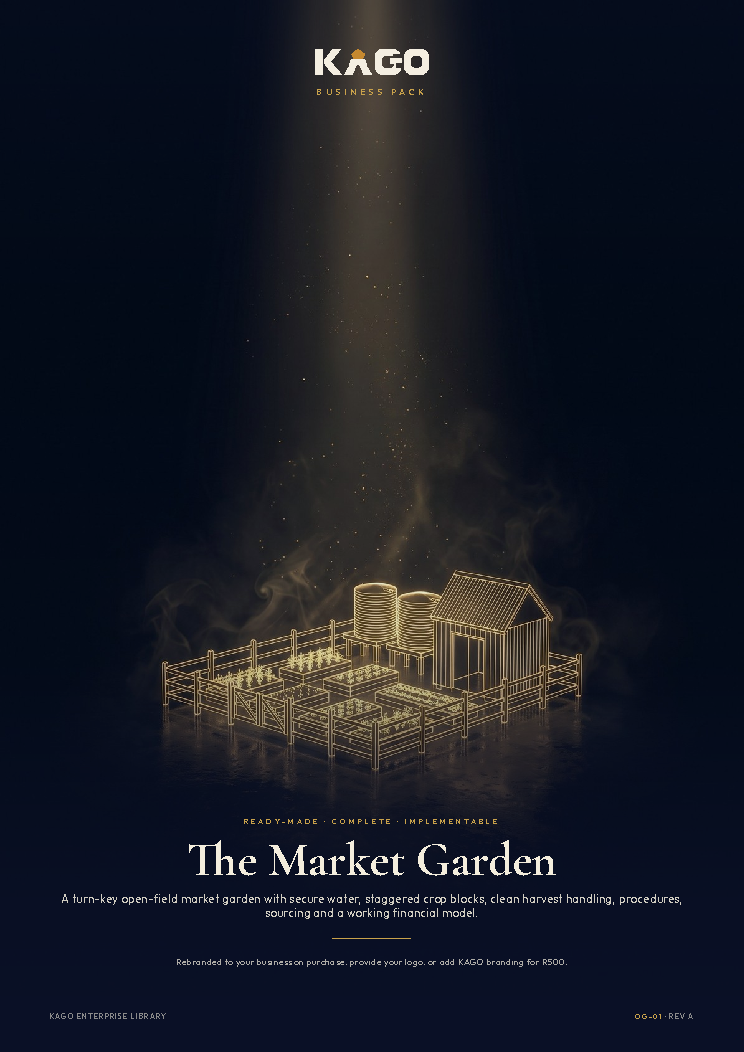 Organic Garden business plan cover page, The Market Garden