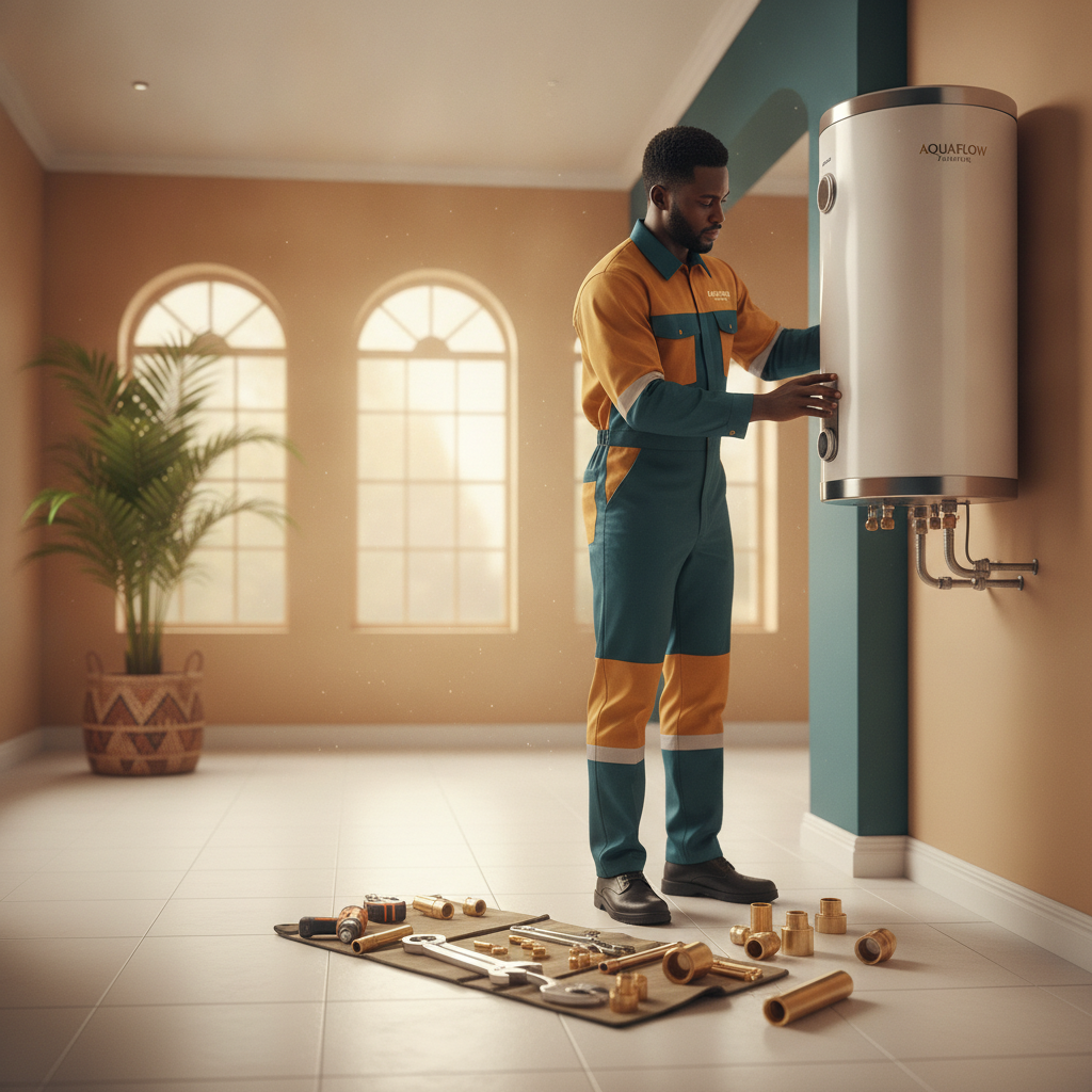 A modern branded township plumbing business a modern branded plumbing business at golden hour