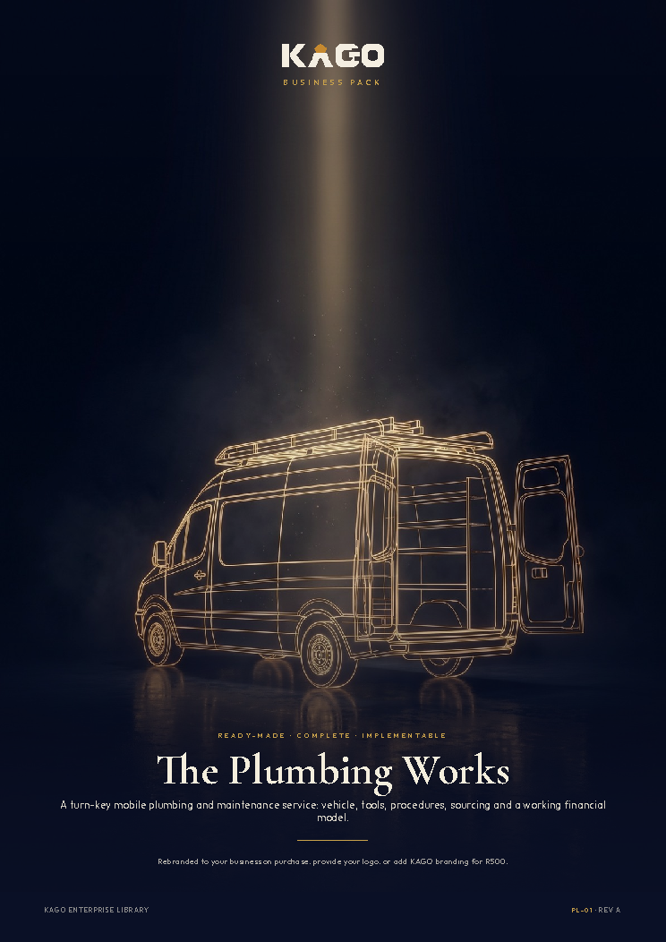 Plumbing business plan cover page, The Plumbing Works