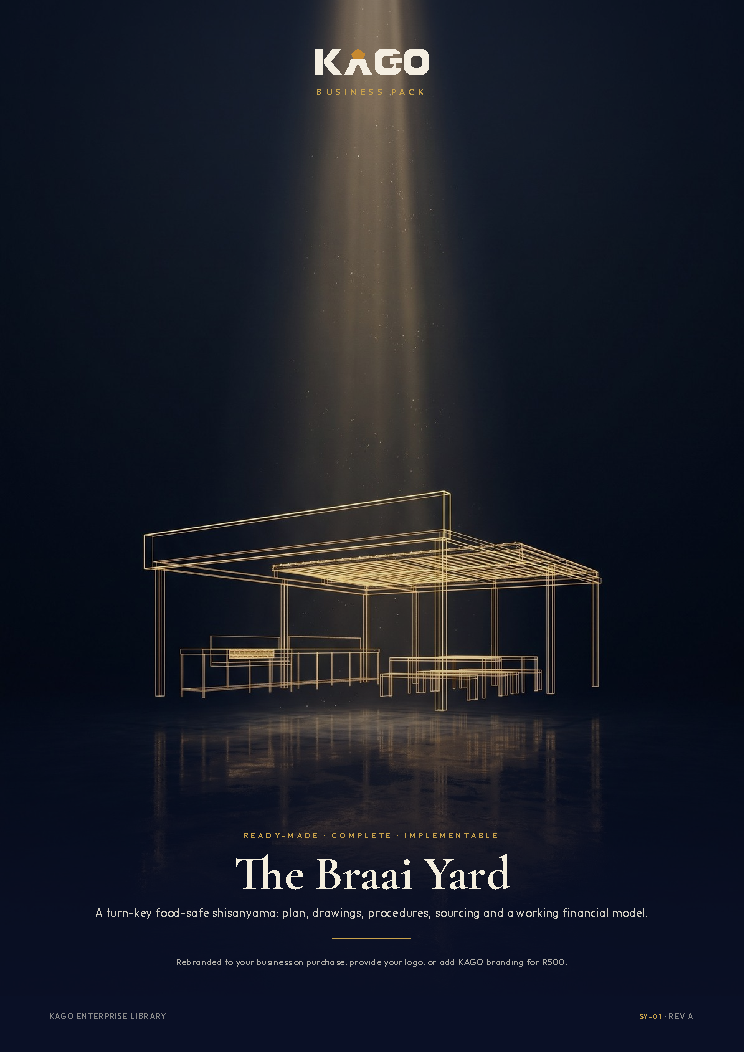 Shisanyama business plan cover page, The Braai Yard